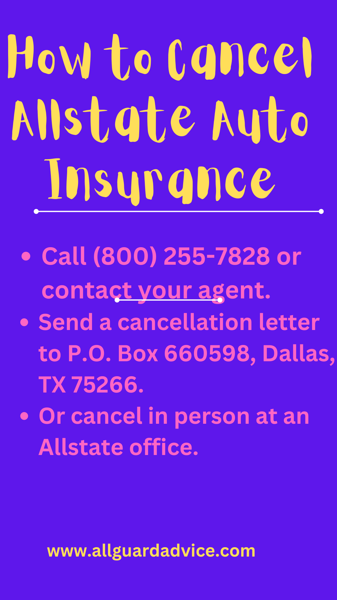 How to Cancel Allstate Auto Insurance